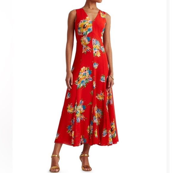 Lauren Ralph Lauren Sleveless Floral Maxi Dress